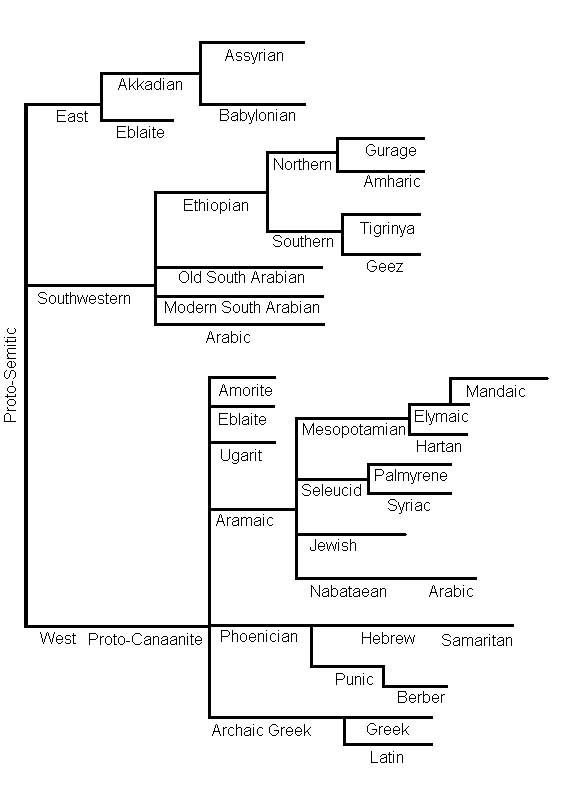 Origin Of Language Chart